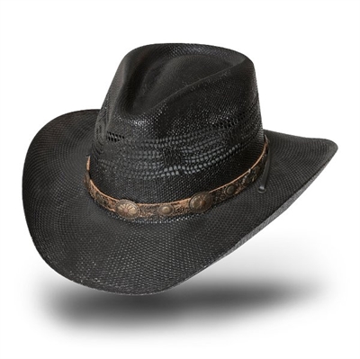 Fresno - Cowboy hat i strå fra Stars´n Stripes - Sort