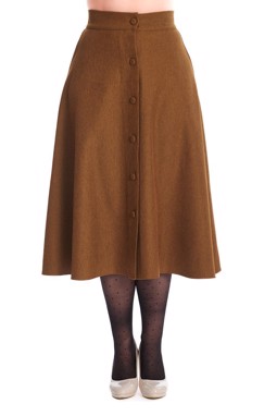 Banned - BOOK WORM SKIRT - Brown