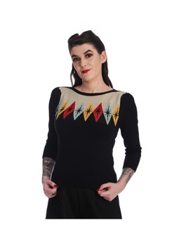 Banned Atomic Star Jumper - Black/Multi