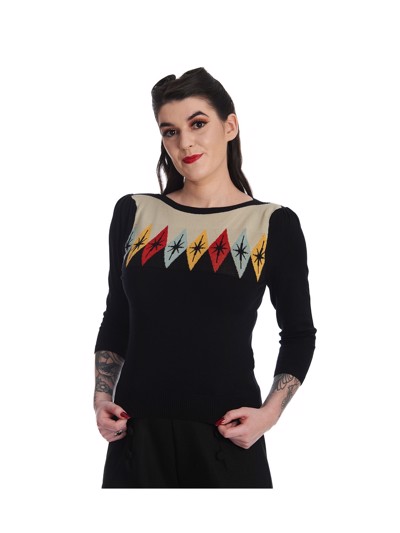 Banned Atomic Star Jumper - Black/Multi