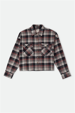 Brixton - Bowery Crop Overshirt - Black Plaid
