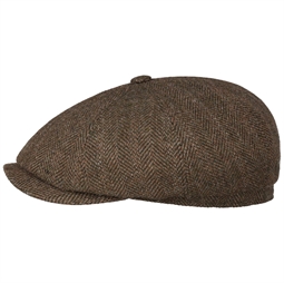Stetson - Hatteras Herringbone Vintage Bowling Theme - Olive/Beige Herringbone
