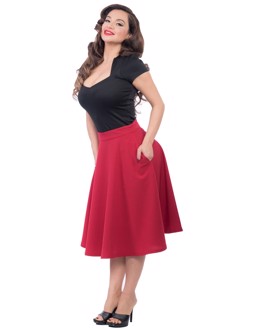 High waist thrills skirt in red