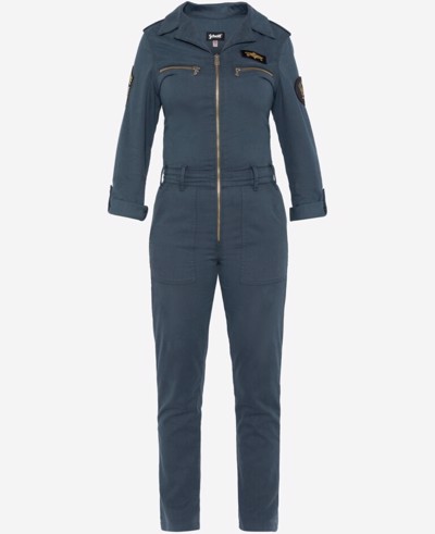 Schott Combinaison Pilote Tencel Ledere - Pacific Blue