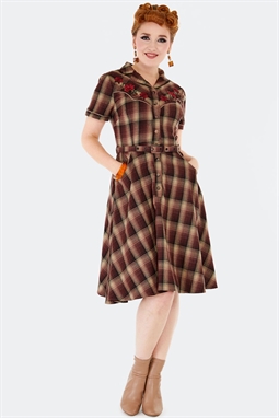 Western Style Flare Shirt Dress - Voodoo Vixen