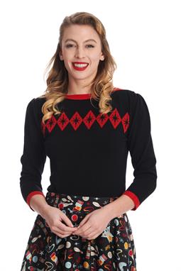 Banned - Atomic Star Jumper - Black/Red
