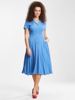 Collectif Womenswear Gayle Plain Swing Dress